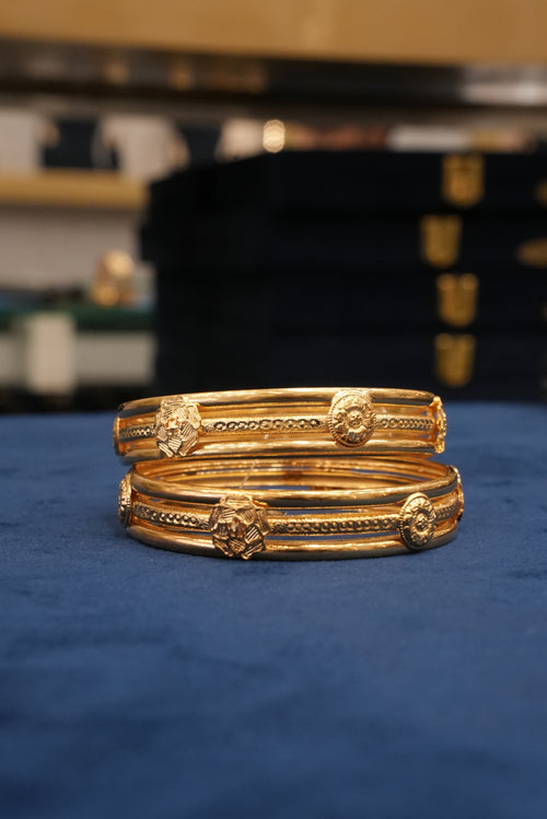 Anokhi Kala, Bangles & Kadas, Gold Patra demi-fine jewellery, Size 2.6, SKU BK_L_35 image 1