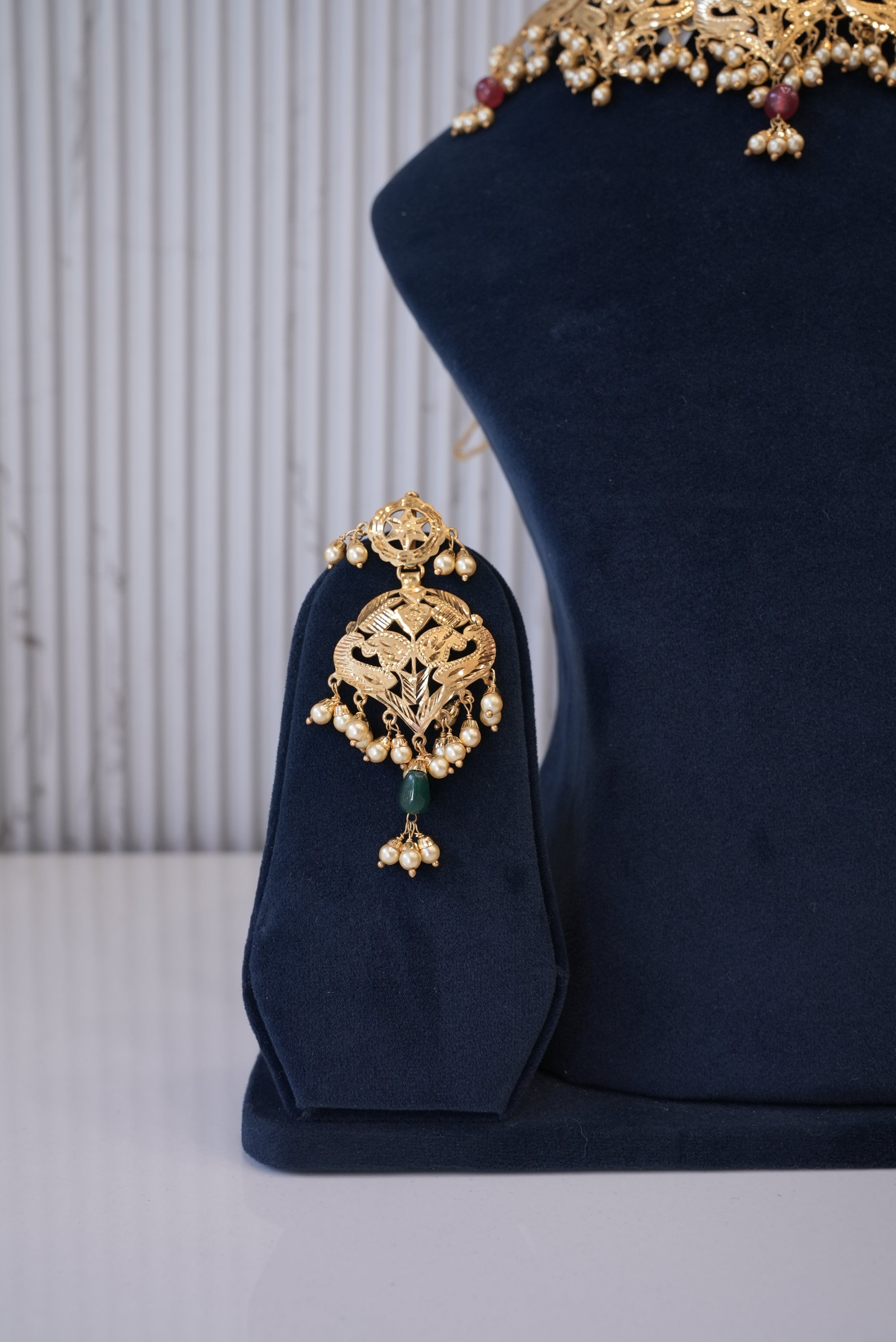 Rajwada Royale, Necklace, Gold Patra demi-fine jewellery, SKU N_JS_2 image 1