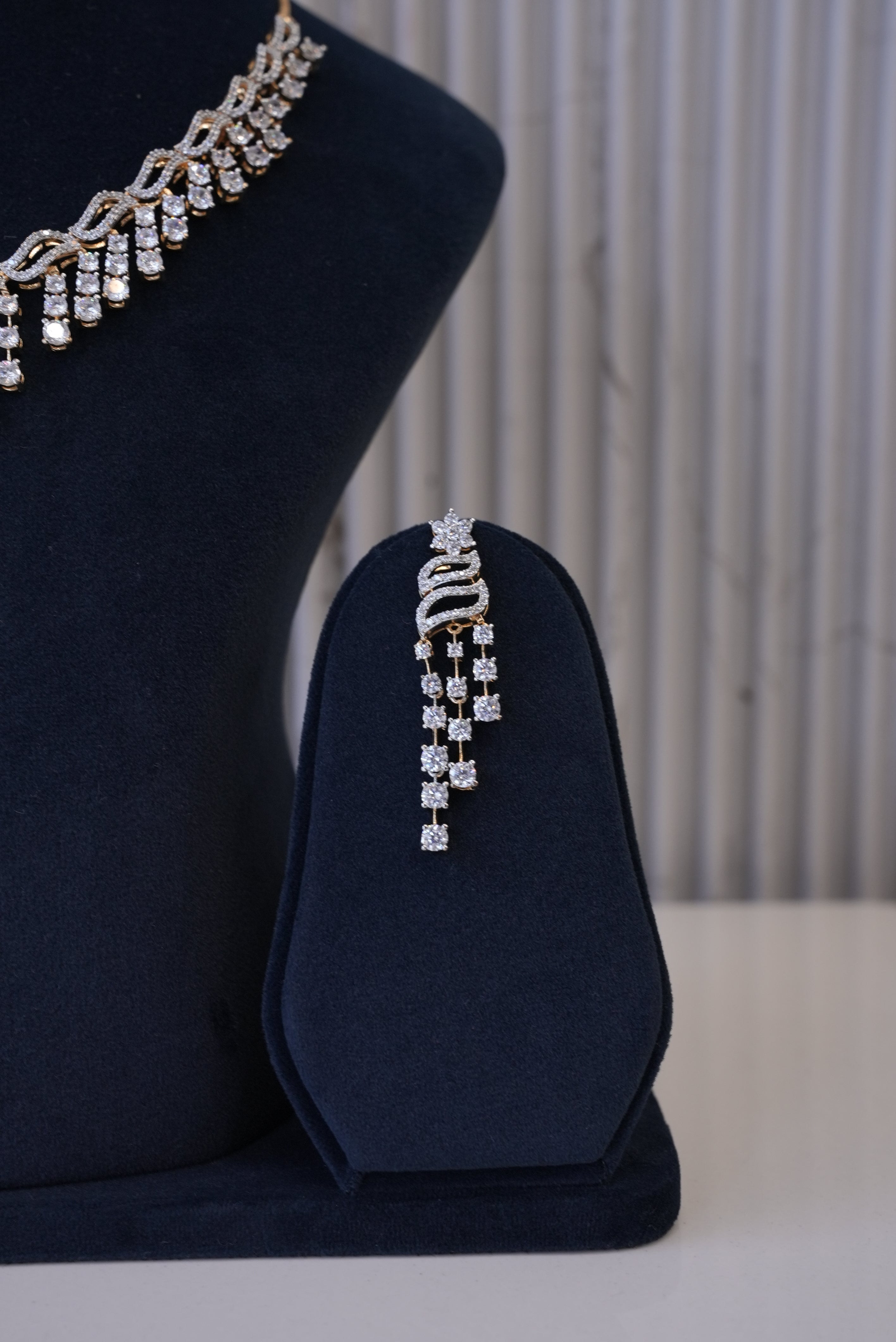 Modern Grace, Necklace, Gold Patra demi-fine jewellery, SKU N_D_8 image 3