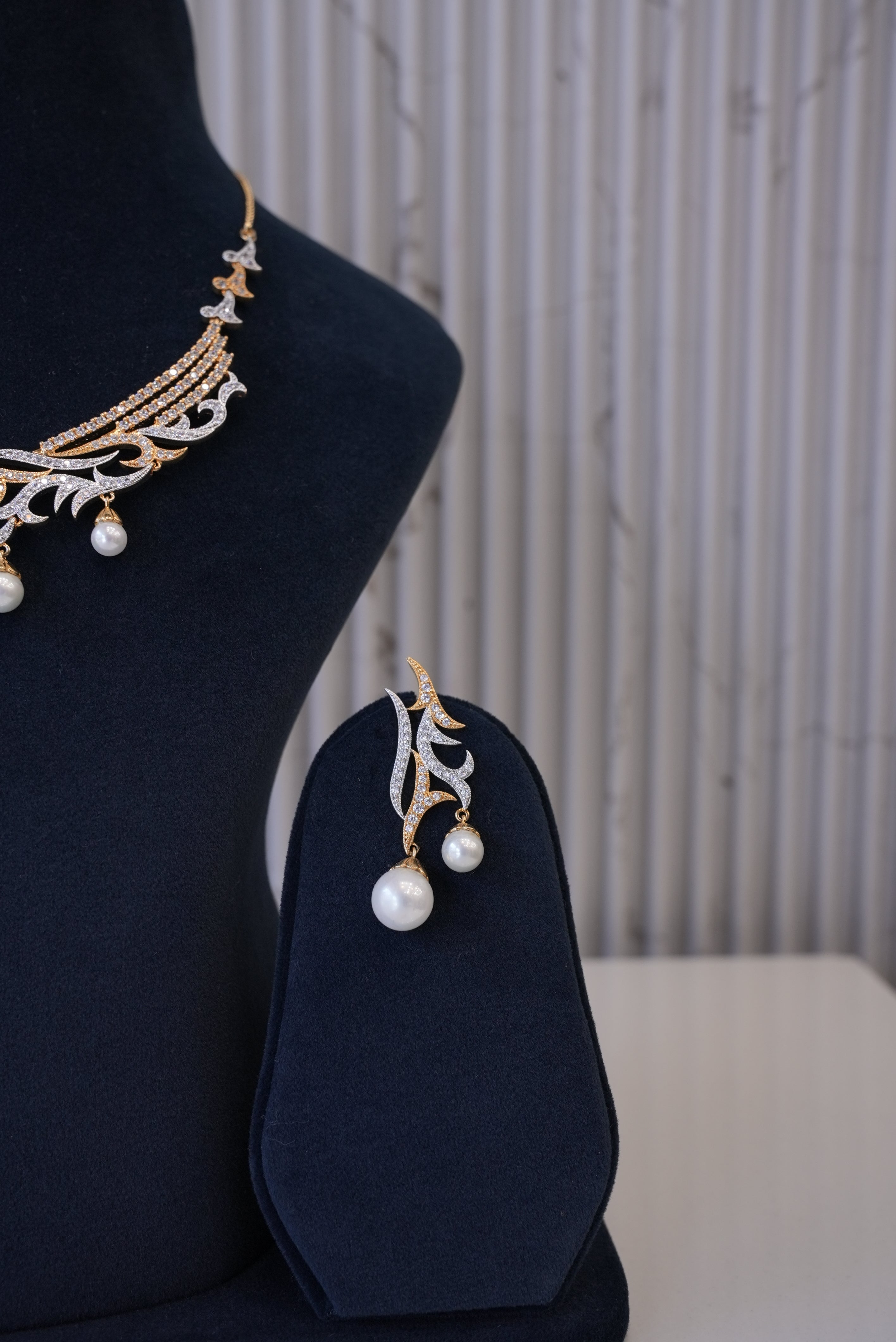 The Sleek Shine, Necklace, Gold Patra demi-fine jewellery, SKU N_D_18 image 3