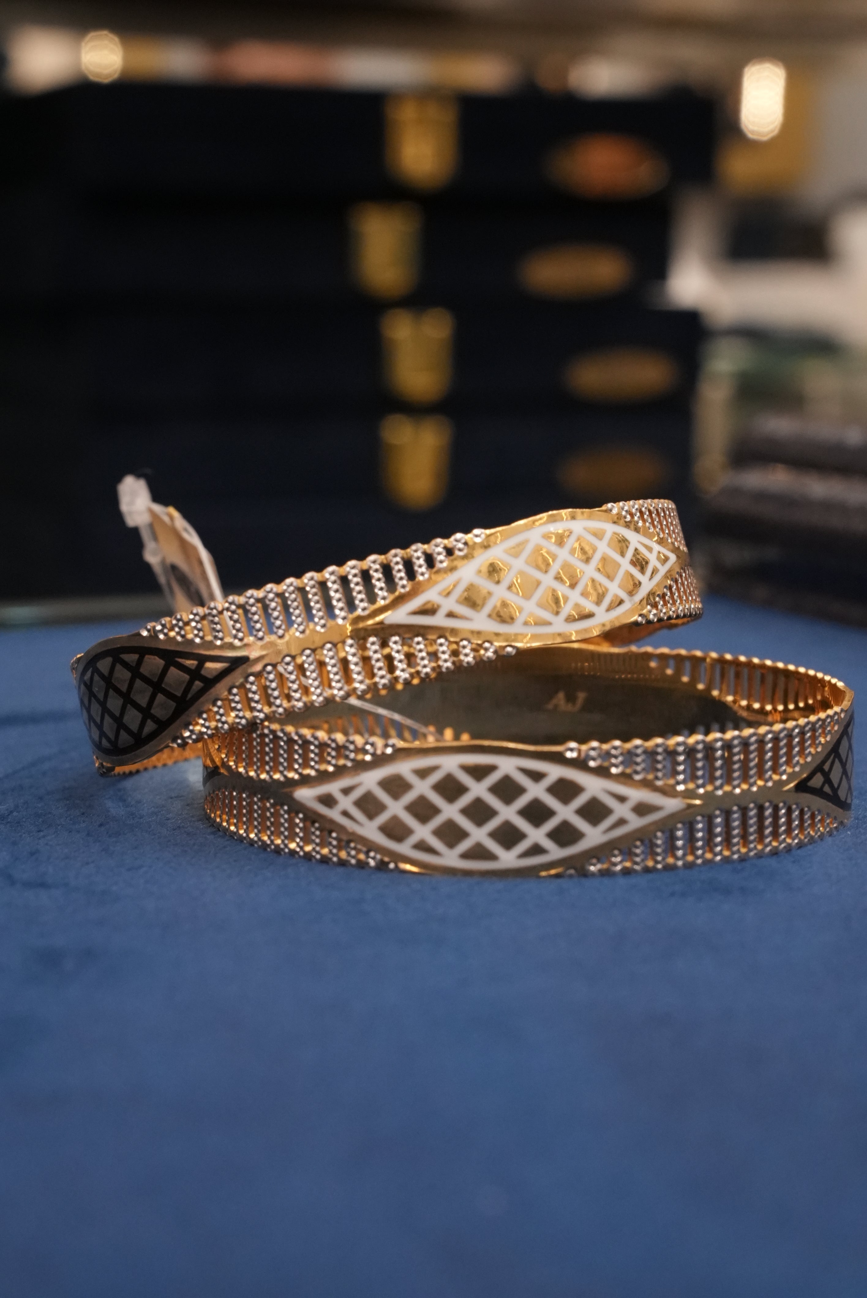 Regal Essence, Bangles & Kadas, Gold Patra demi-fine jewellery, Size 2.10, SKU BK_L_73 image 1