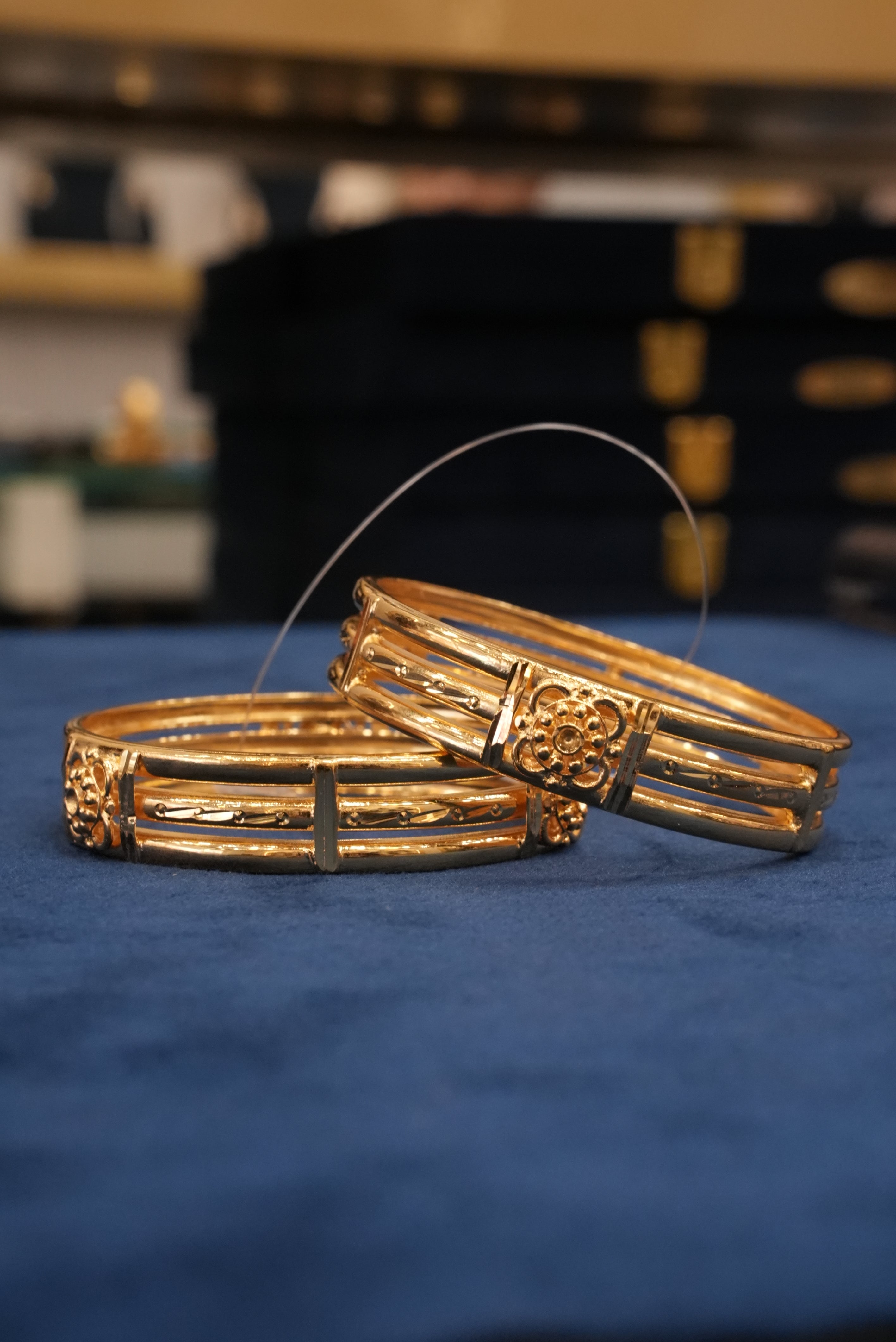 Rajvi Kada, Bangles & Kadas, Gold Patra demi-fine jewellery, Size 2.4, SKU BK_L_10 image 1