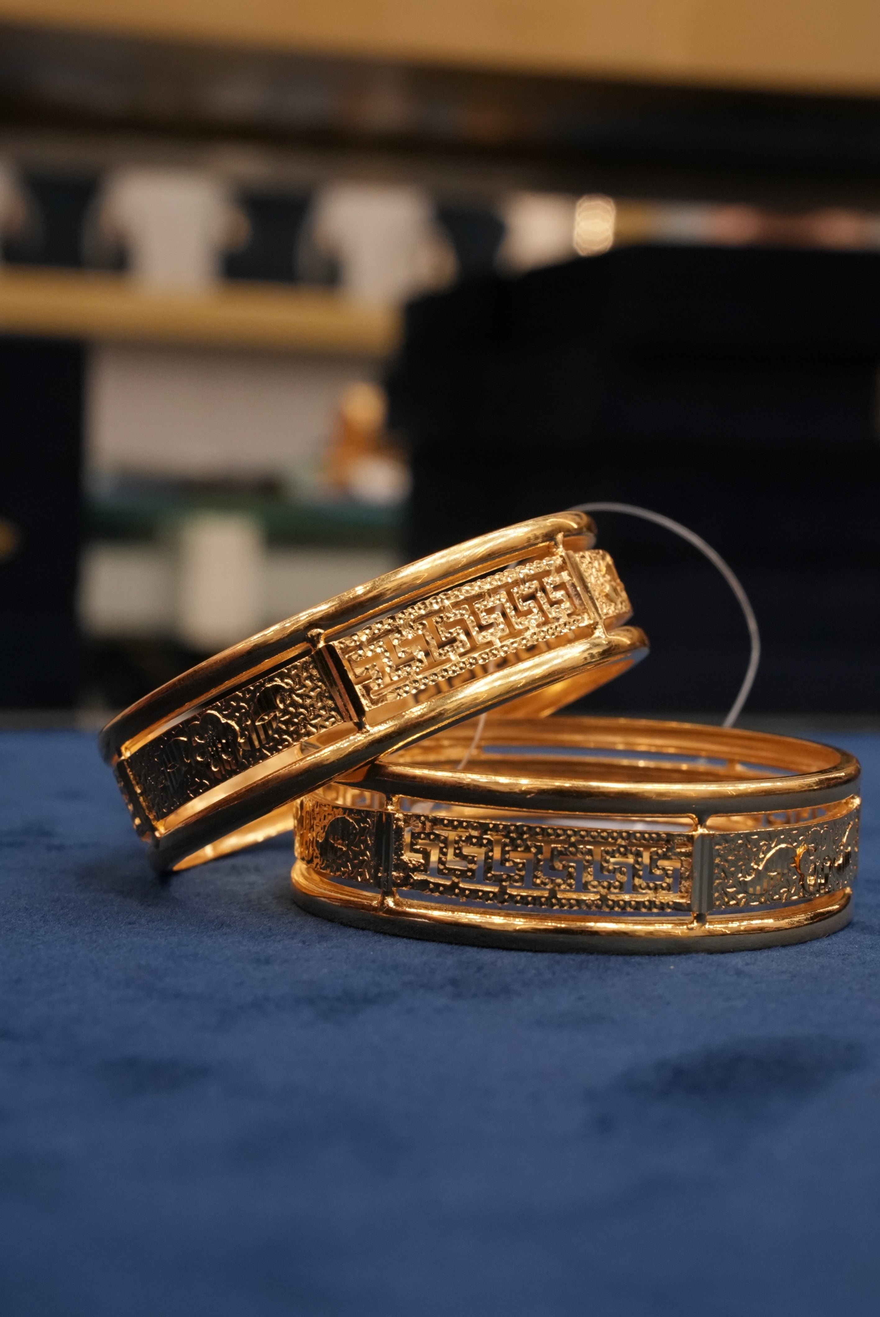 Anmol Karigar, Bangles & Kadas, Gold Patra demi-fine jewellery, Size 2.2, SKU BK_L_61 image 1
